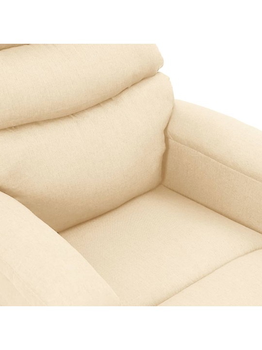 Masážní křeslo krémové textil