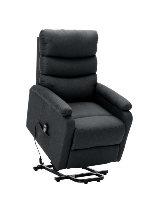 Zvedací křeslo tmavě šedé textil