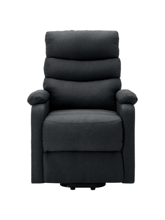 Zvedací křeslo tmavě šedé textil