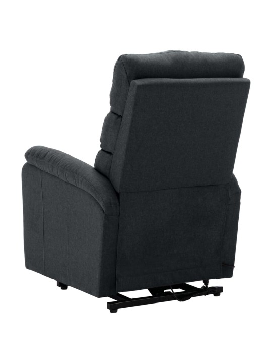 Zvedací křeslo tmavě šedé textil