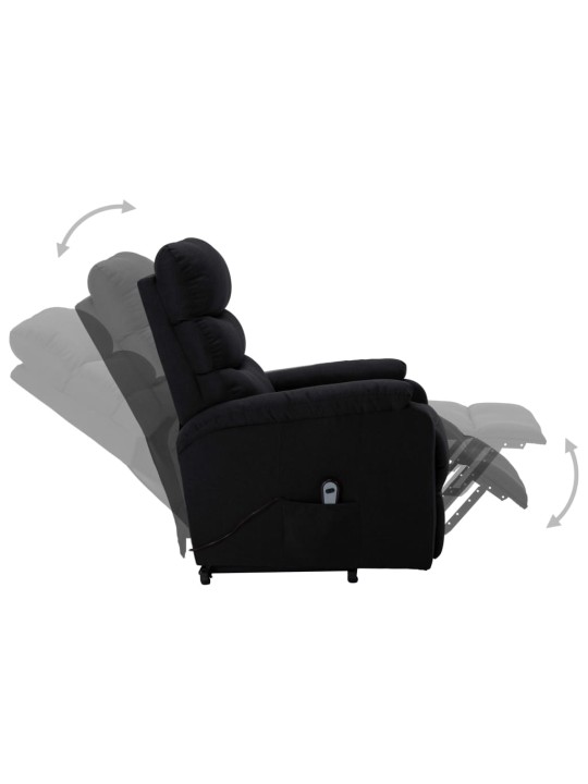 Zvedací křeslo černé textil