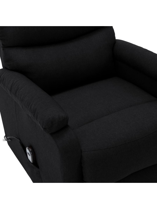 Zvedací křeslo černé textil