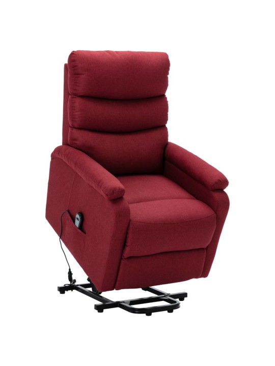 Zvedací křeslo vínové textil