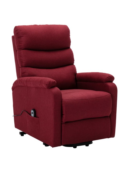 Zvedací křeslo vínové textil