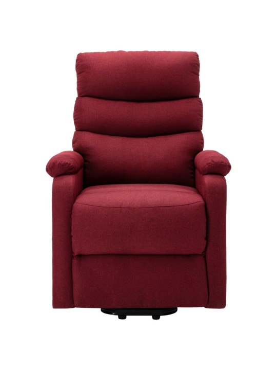 Zvedací křeslo vínové textil