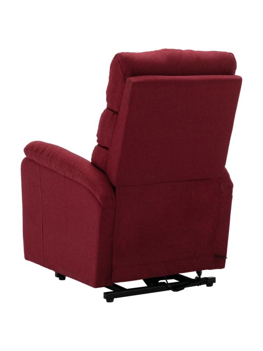Zvedací křeslo vínové textil