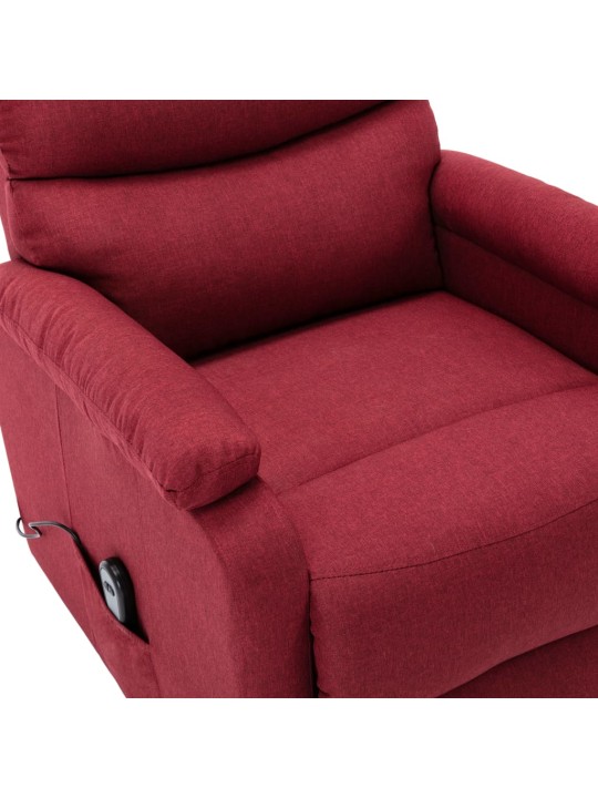 Zvedací křeslo vínové textil