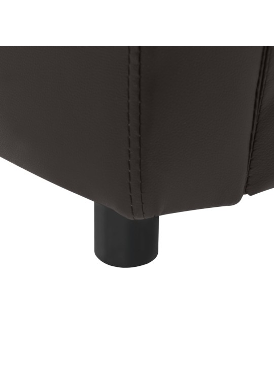 Pohovka pro psy hnědá 67 x 41 x 39 cm umělá kůže