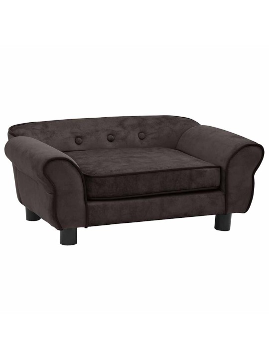Pohovka pro psy hnědá 72 x 45 x 30 cm plyš