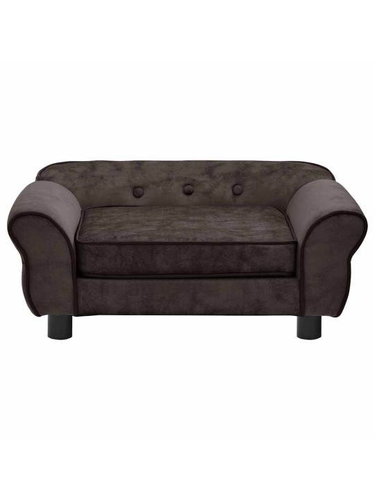 Pohovka pro psy hnědá 72 x 45 x 30 cm plyš