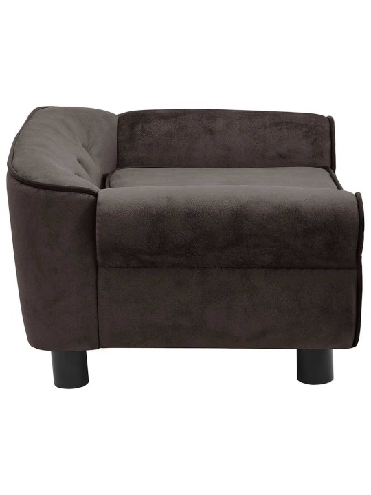 Pohovka pro psy hnědá 72 x 45 x 30 cm plyš