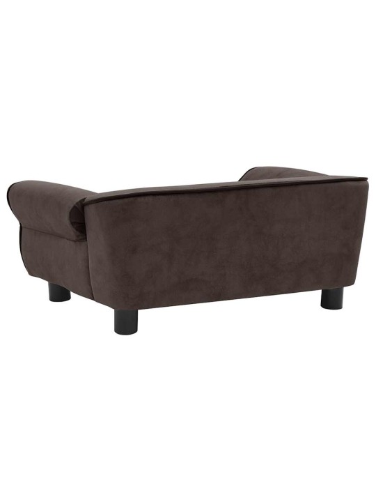 Pohovka pro psy hnědá 72 x 45 x 30 cm plyš