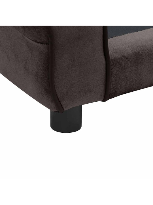 Pohovka pro psy hnědá 72 x 45 x 30 cm plyš