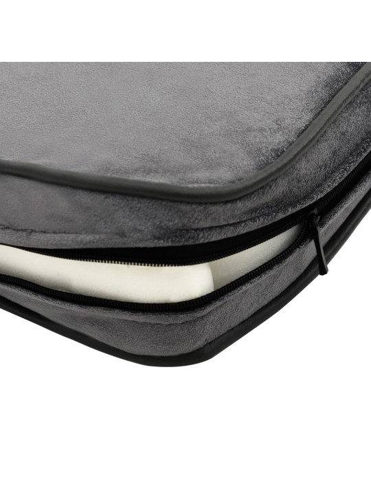 Pohovka pro psy šedá 81 x 43 x 31 cm plyš a umělá kůže