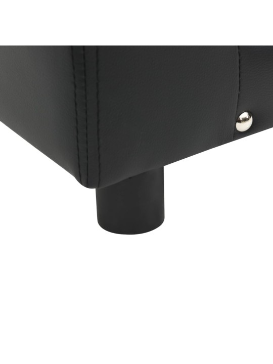 Pohovka pro psy černá 81 x 43 x 31 cm plyš a umělá kůže