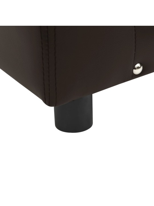 Pohovka pro psy hnědá 81 x 43 x 31 cm plyš a umělá kůže