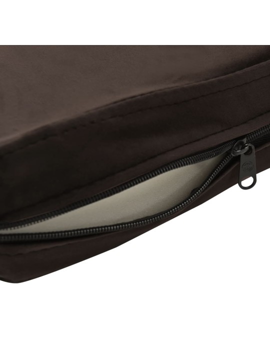 Pohovka pro psy hnědá 81 x 43 x 31 cm plyš a umělá kůže