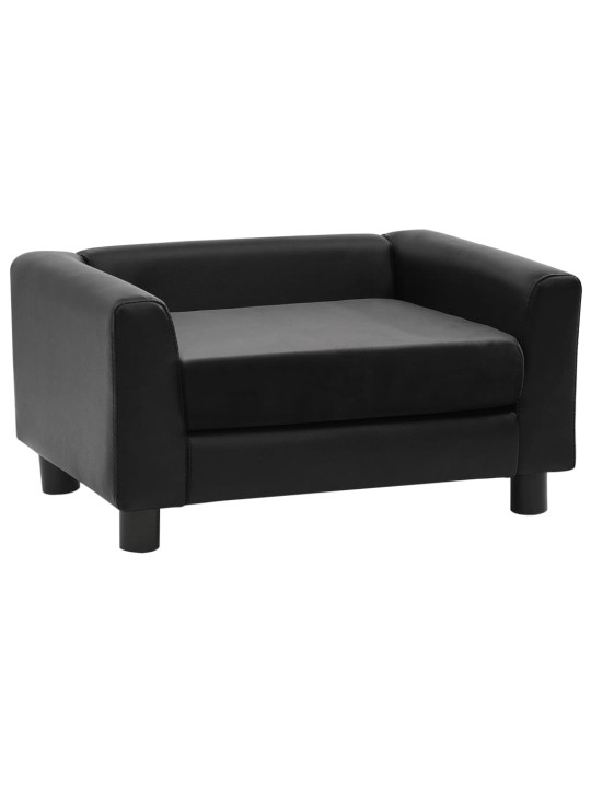 Pohovka pro psy černá 60 x 43 x 30 cm plyš a umělá kůže