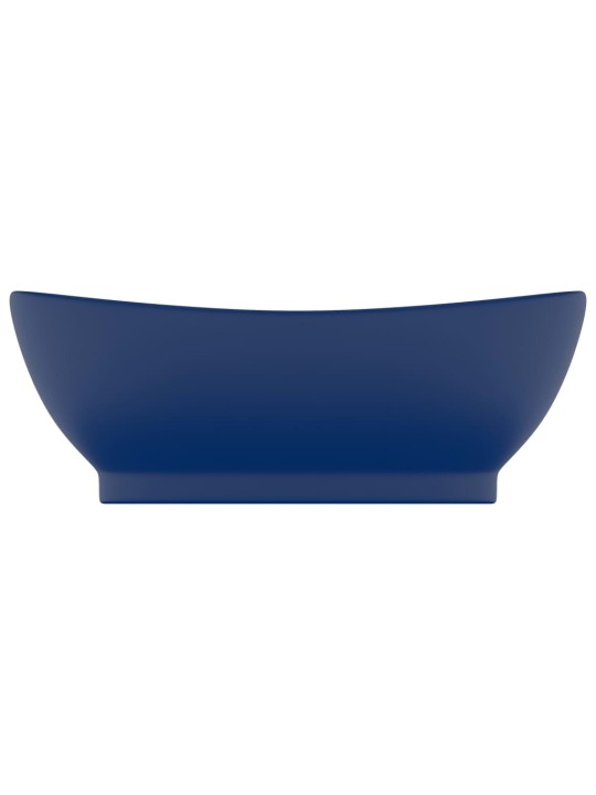 Luxusní umyvadlo přepad oválné tmavě modré 58,5x39 cm keramika