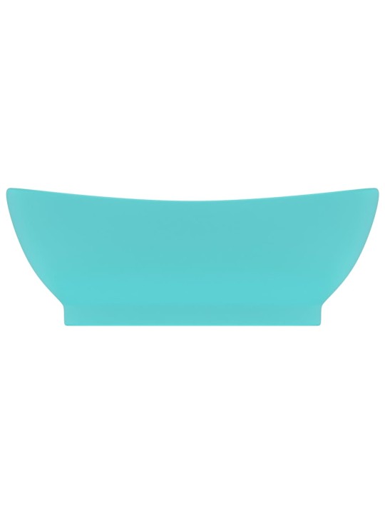 Luxusní umyvadlo přepad oválné světle zelené 58,5x39cm keramika