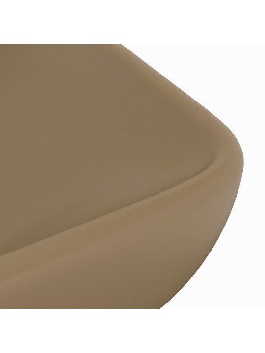 Luxusní umyvadlo obdélníkové matné krémové 71 x 38 cm keramické