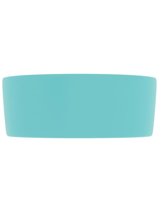 Luxusní umyvadlo kulaté matné světle zelené 40x15 cm keramické