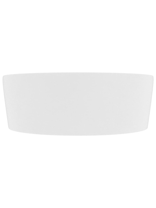 Luxusní umyvadlo s přepadem matné bílé 36 x 13 cm keramické