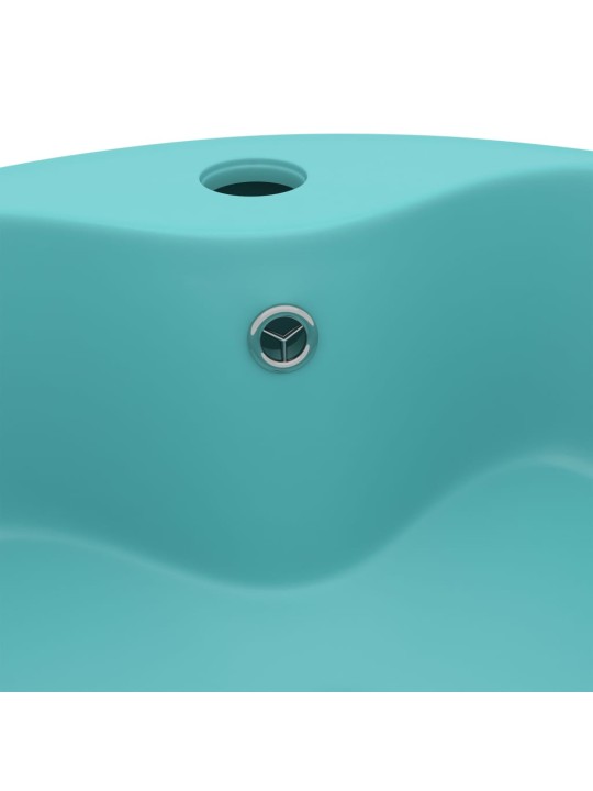 Luxusní umyvadlo přepad matné světle zelené 36x13 cm keramické