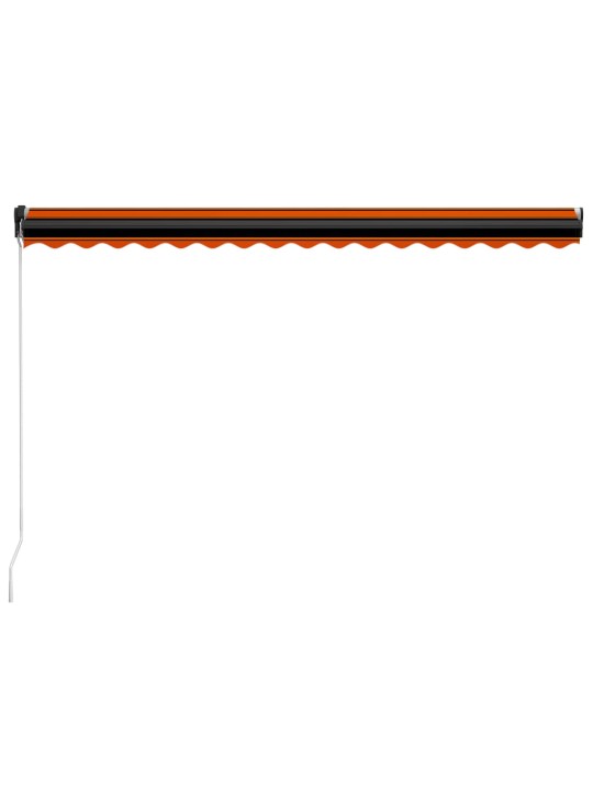 Ručně zatahovací markýza 450 x 300 cm oranžovo-hnědá