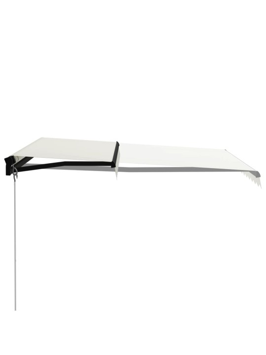 Ručně zatahovací markýza s LED světlem 300 x 250 cm krémová