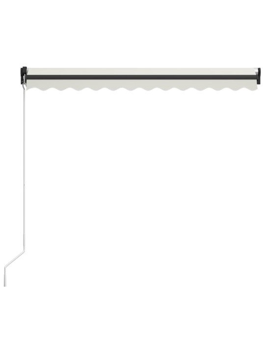 Ručně zatahovací markýza s LED světlem 300 x 250 cm krémová