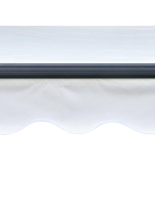 Ručně zatahovací markýza s LED světlem 300 x 250 cm krémová