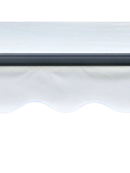 Ručně zatahovací markýza s LED světlem 300 x 250 cm krémová