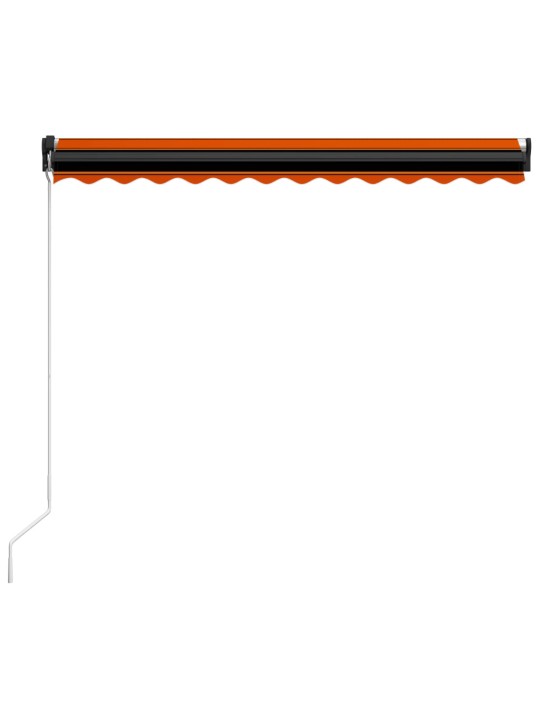 Ručně zatahovací markýza LED světlo 300x250 cm oranžová a hnědá