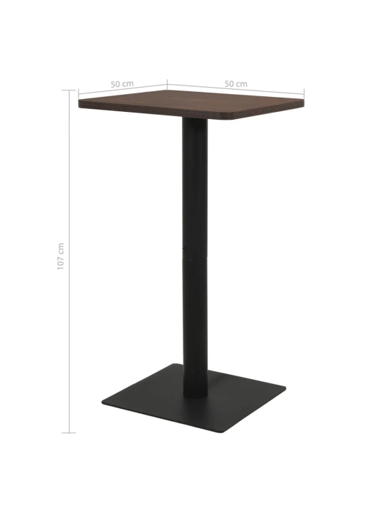 Bistro stolek tmavý jasan 50 x 50 x 107 cm
