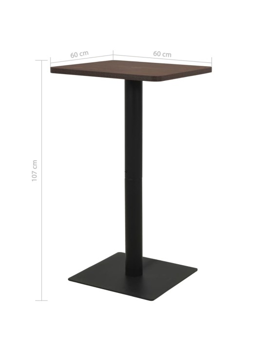 Bistro stolek tmavý jasan 60 x 60 x 107 cm