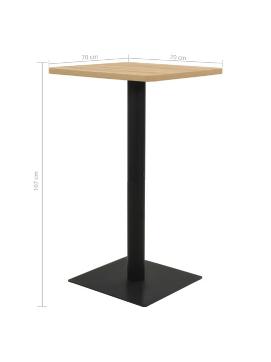 Bistro stolek barva dub 70 x 70 x 107 cm