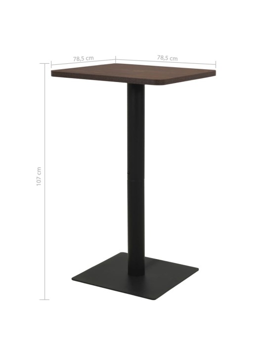 Bistro stolek tmavý jasan 78,5 x 78,5 x 107 cm