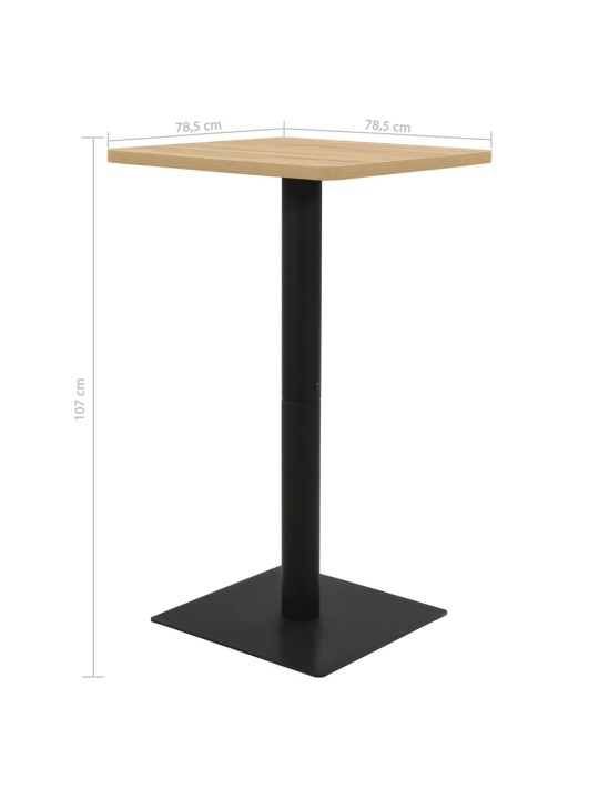 Bistro stolek barva dub 78,5 x 78,5 x 107 cm