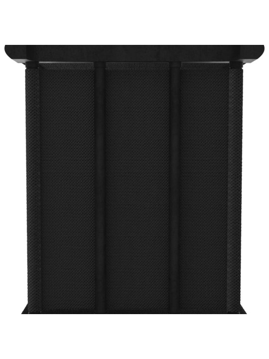 Výstavní police s 5 přihrádkami černá 103 x 30 x 72,5 cm textil