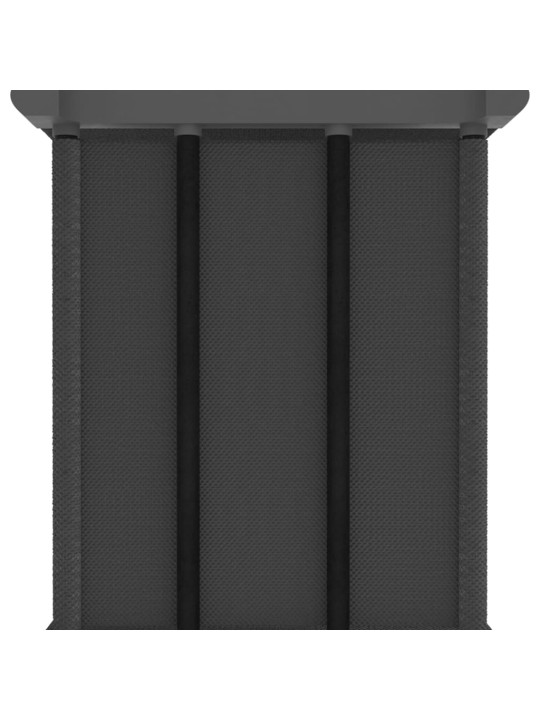 Výstavní police 12 přihrádek s boxy šedá 103x30x141 cm textil