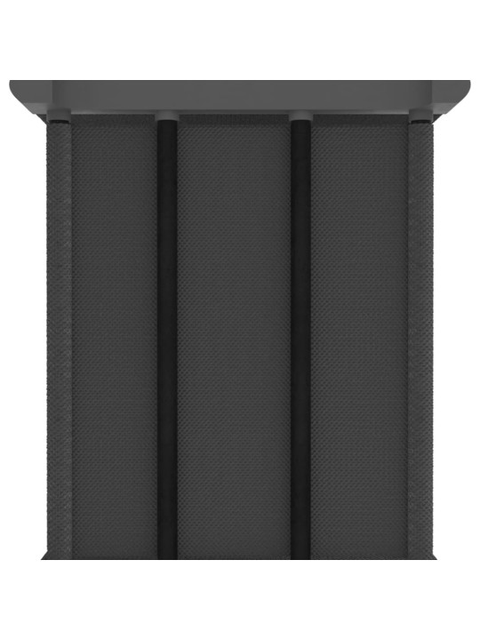 Výstavní police s 15 přihrádkami šedá 103x30x175,5 cm textil