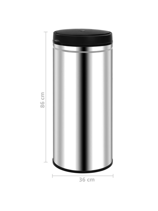 Odpadkový koš s automatickým senzorem 80 l nerezová ocel