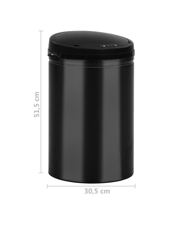 Odpadkový koš s automatickým senzorem 30 l uhlíková ocel černý