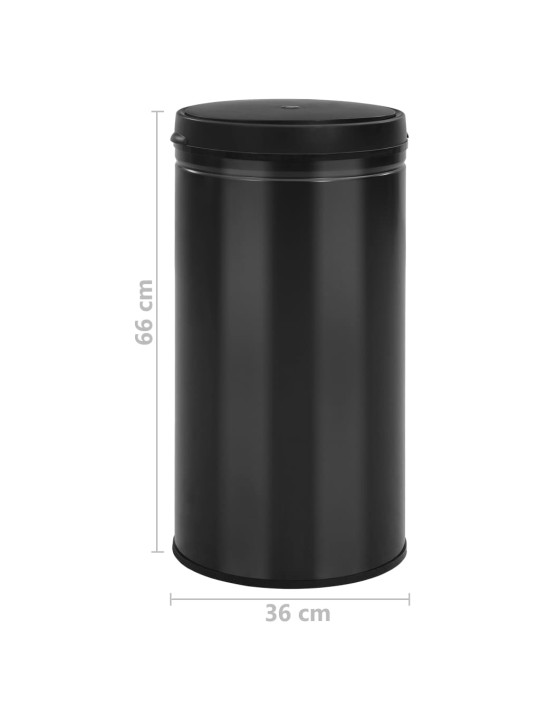 Odpadkový koš s automatickým senzorem 60 l uhlíková ocel černý