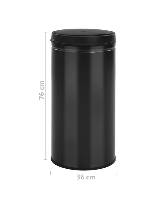 Odpadkový koš s automatickým senzorem 70 l uhlíková ocel černý
