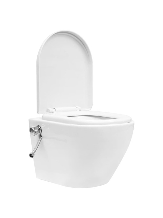 Závěsné WC bezobrubové s podomítkovou nádržkou keramika bílé