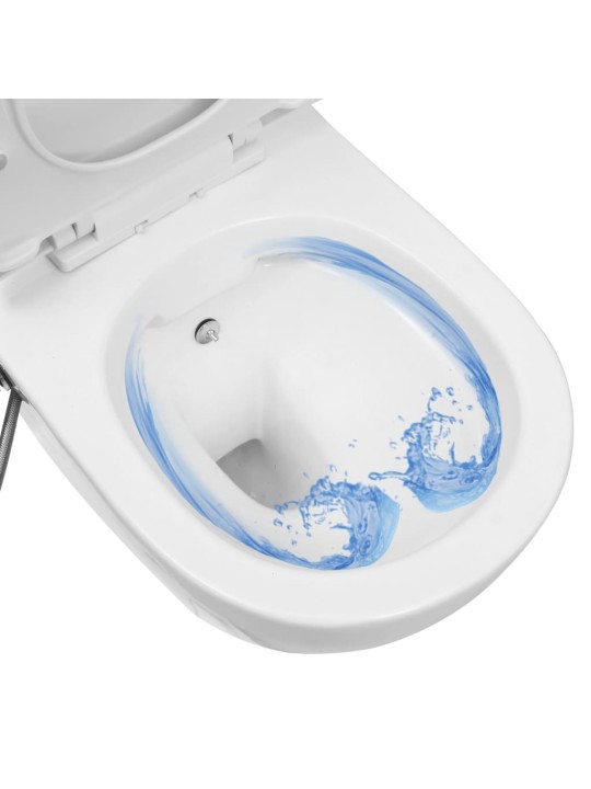Závěsné WC bezobrubové s podomítkovou nádržkou keramika bílé