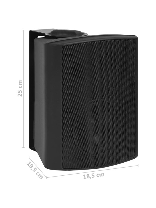Nástěnné stereo reproduktory 2 ks černé interiér exteriér 100 W