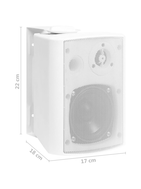Nástěnné stereo reproduktory 2 ks bílé interiér exteriér 80 W